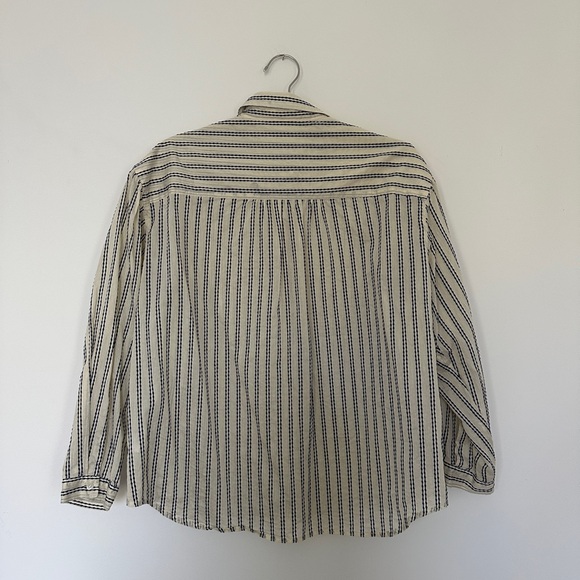 Embroidered stripe oversized button down - Picture 3 of 4